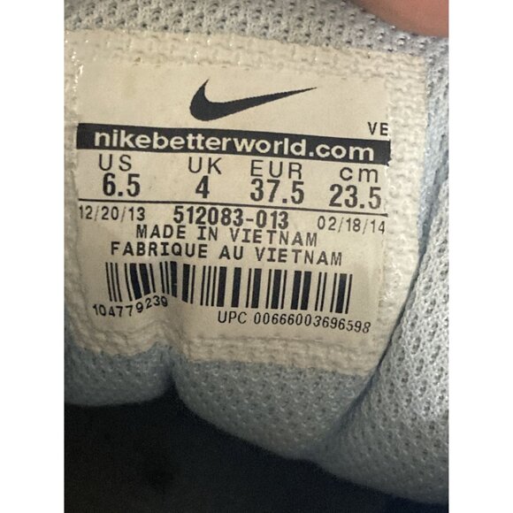 Nike 512083 Women's Size 6.5 Black  Blue Mesh Running sneakers Shoes - Picture 2 of 8